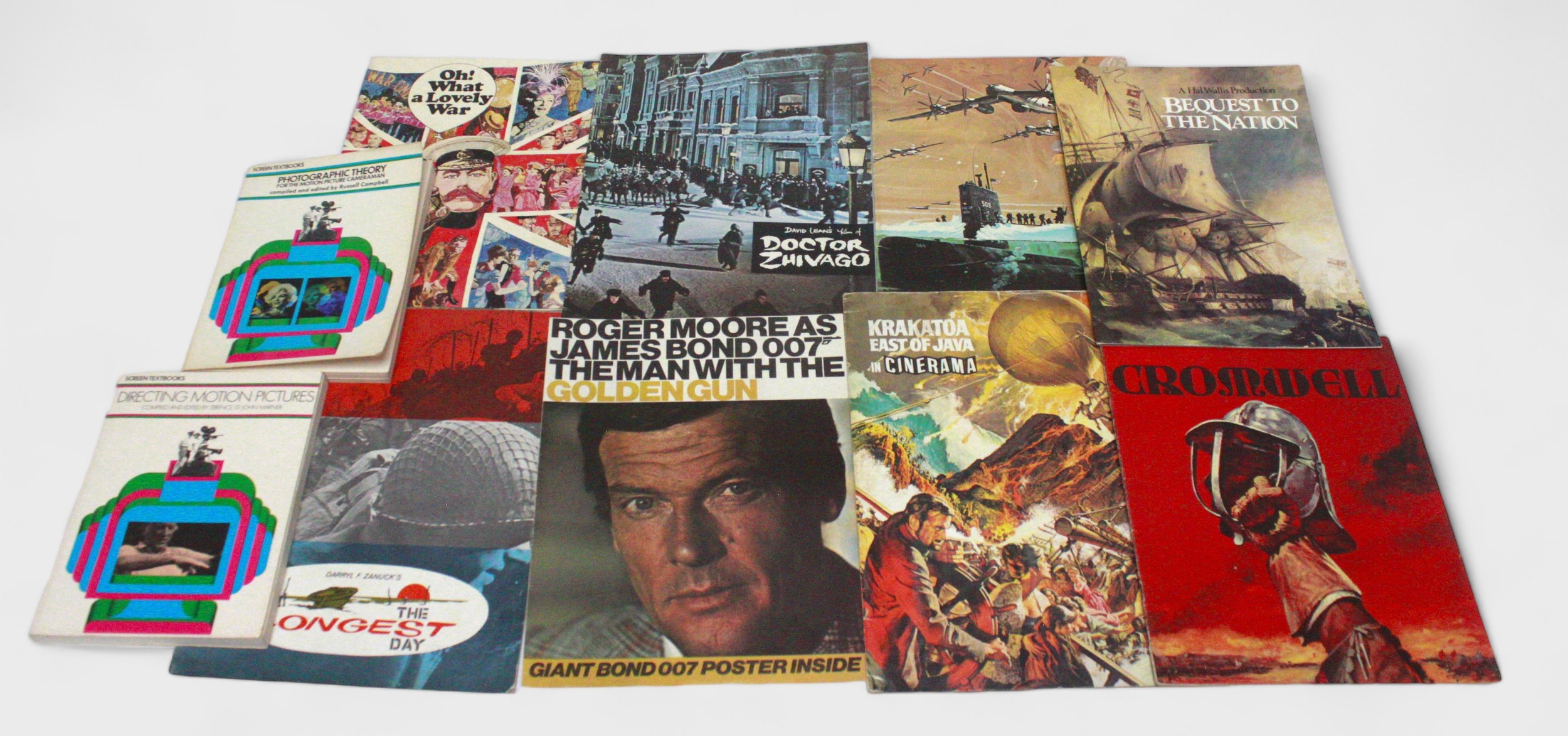A collection of film souvenir programmes, magazines, and reviews, including Superman: The Movie,