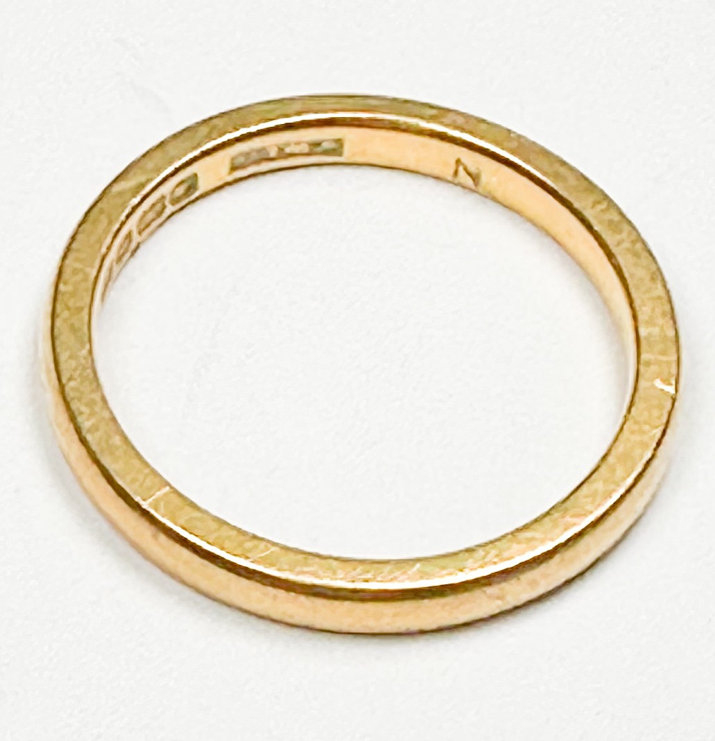 A 22ct yellow gold wedding ring, weight 4.2 grams. - Image 2 of 2