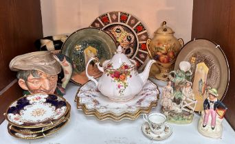 A collection of assorted ceramics, comprising, Royal Doulton, Royal Crown Derby, Staffordshire,