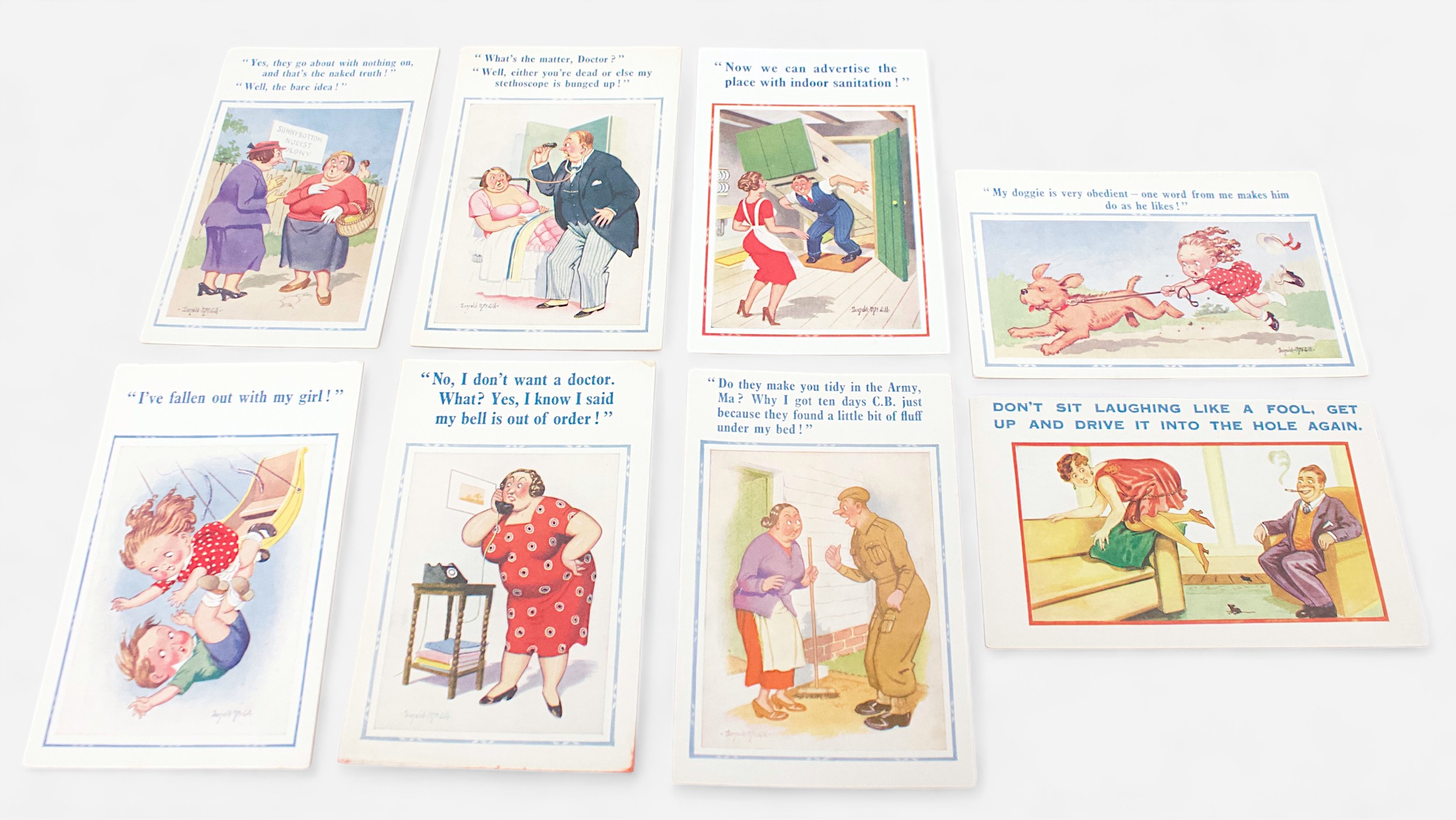 A small collection of assorted loose postcards including approximately 43 humour cards by Donald - Image 6 of 6