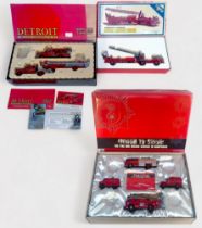 Three boxed Corgi die-cast scale model Fire Engine sets, comprising, CC99152 ‘Proud to Serve’ The