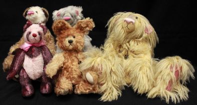 Five assorted Dean’s Rag Book limited edition teddy bears, comprising Wimple, designed by Chloe