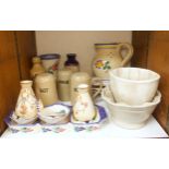 Various ceramics including Quimper faience, Doulton, and kitchenalia. (Section 26)