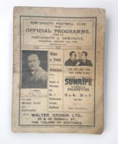 Portsmouth Football Club, Official home programme v Newcastle, Saturday, January 12th, 1924, (some