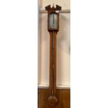 An early 20th Century mahogany cased stick barometer by J. Blatt, Brighton, the silvered register