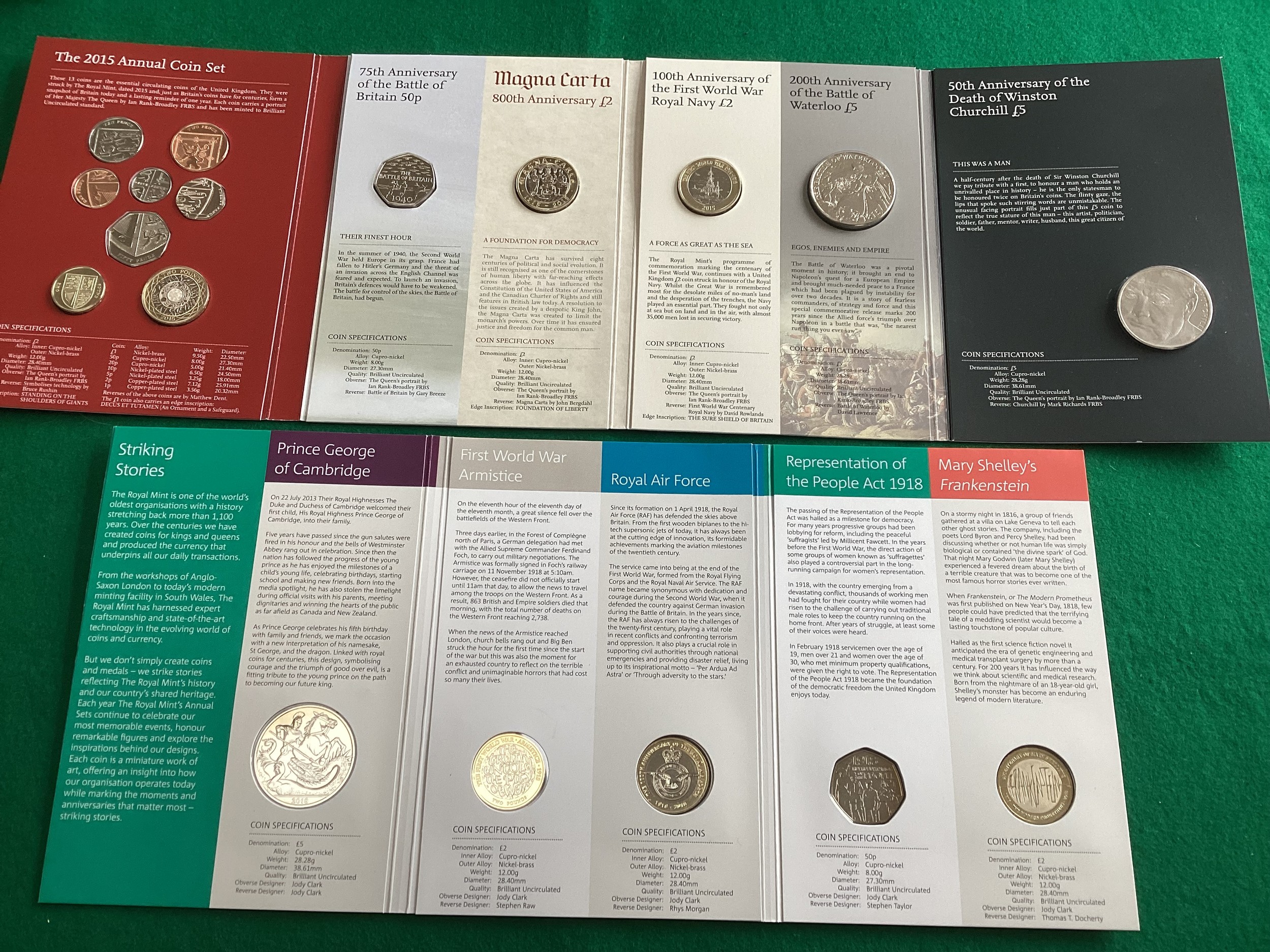 Four Royal Mint Brilliant Uncirculated coin year sets for four consecutive years – 2015-2018 – the - Image 2 of 2