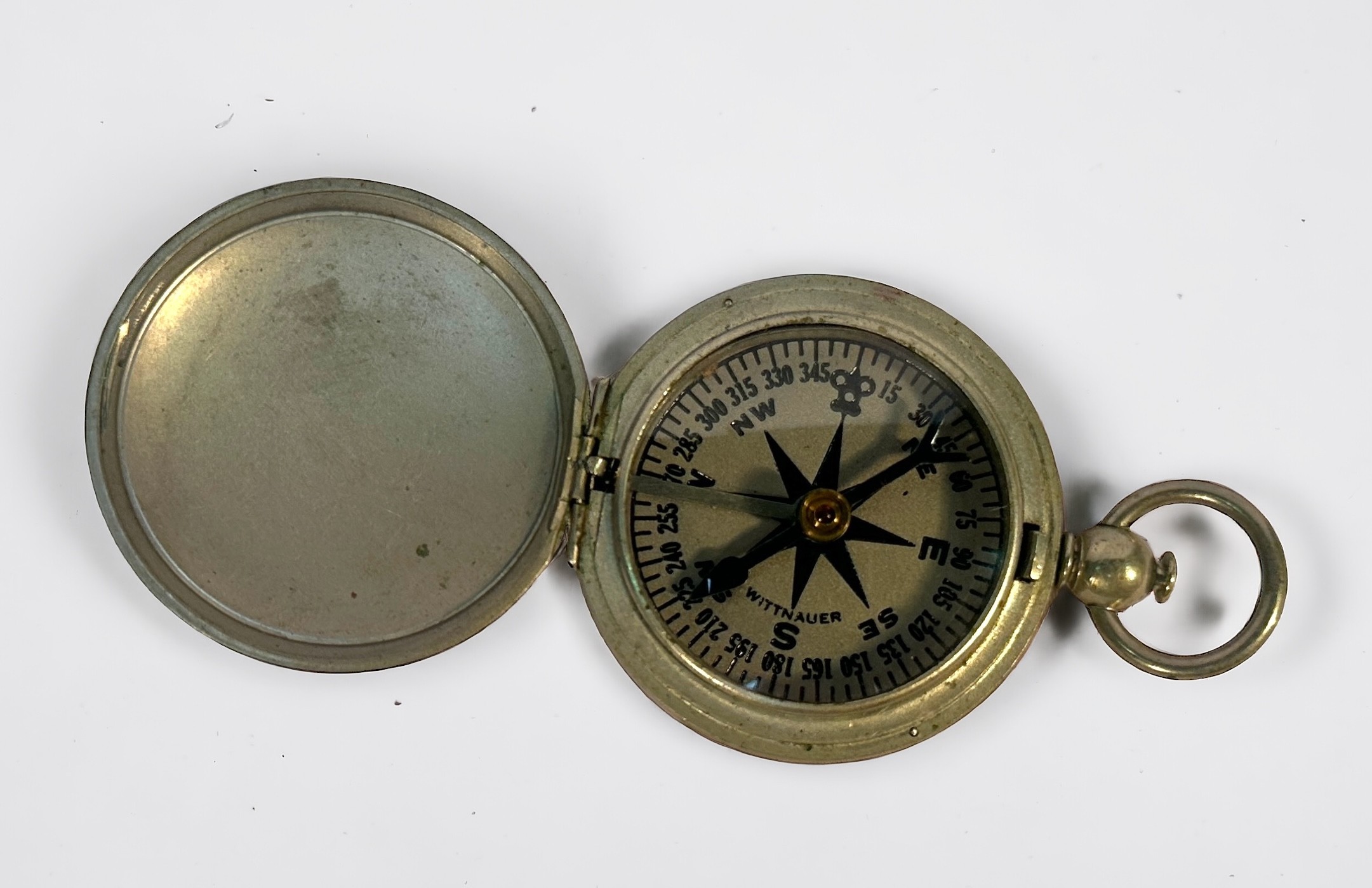 A white metal cased Everite open-faced pocket watch, dial inscribed ‘Everite H. Samuel - Image 2 of 5