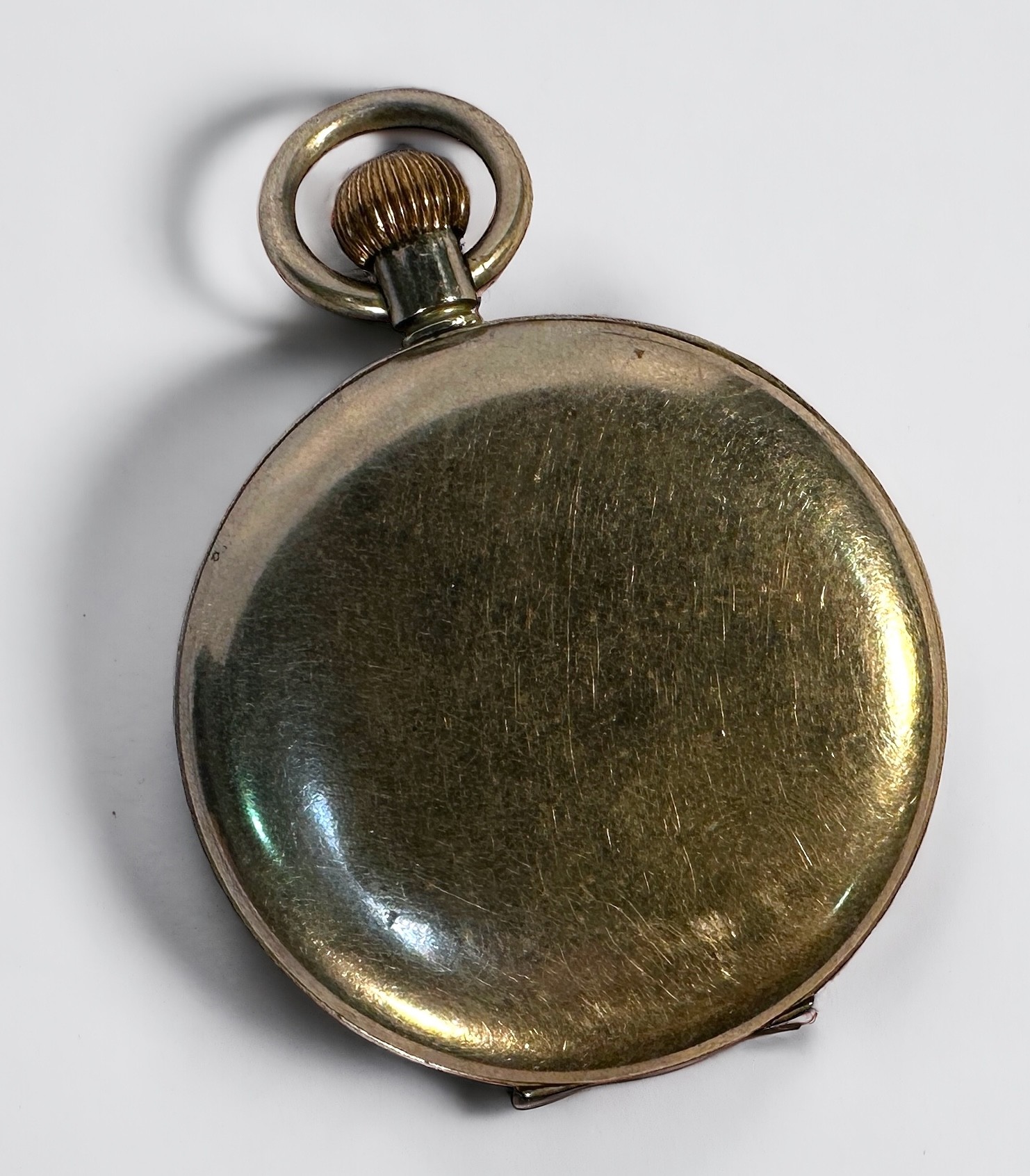 A white metal cased Everite open-faced pocket watch, dial inscribed ‘Everite H. Samuel - Image 5 of 5