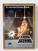 Star Wars - A New Hope (1977), a framed German A1 film poster for the George Lucas film 'Krieg der