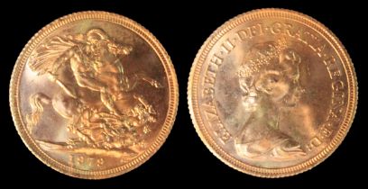 An ERII 1979 22ct gold sovereign, gross weight approximately 8g