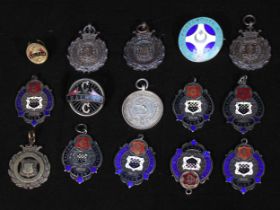 Balham Cycling Club Interest: Twelve erly 20th C. cycling medals to A. Adley, incuding seven enamel,