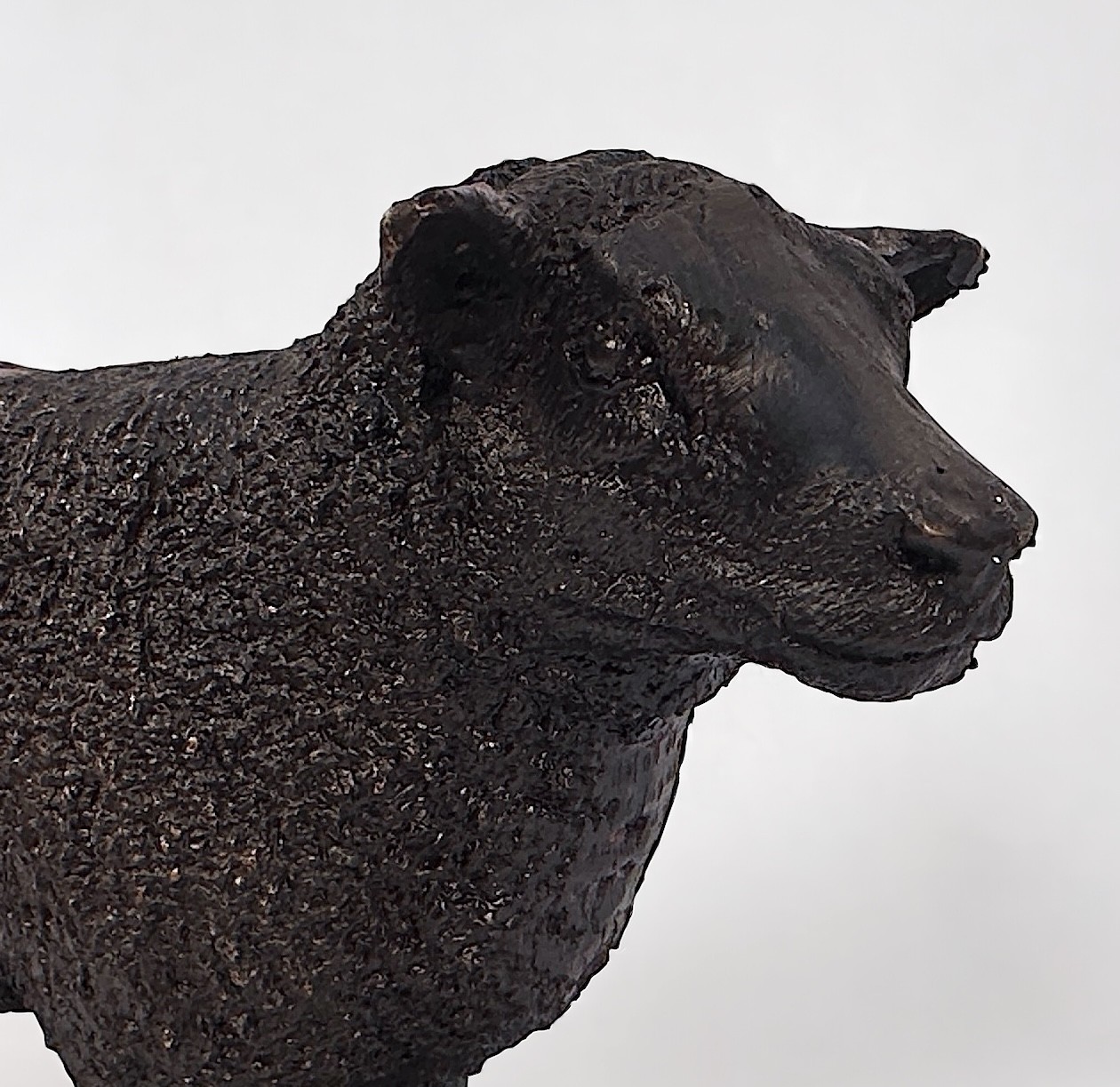 A cast metal verdigris bronzed sculpture of a sheep, signed ‘Jolie Moigniez’, probably after the - Image 3 of 3