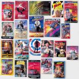 Twenty-one assorted Action and Adventure film posters for UK and German audiences, many for 1980s