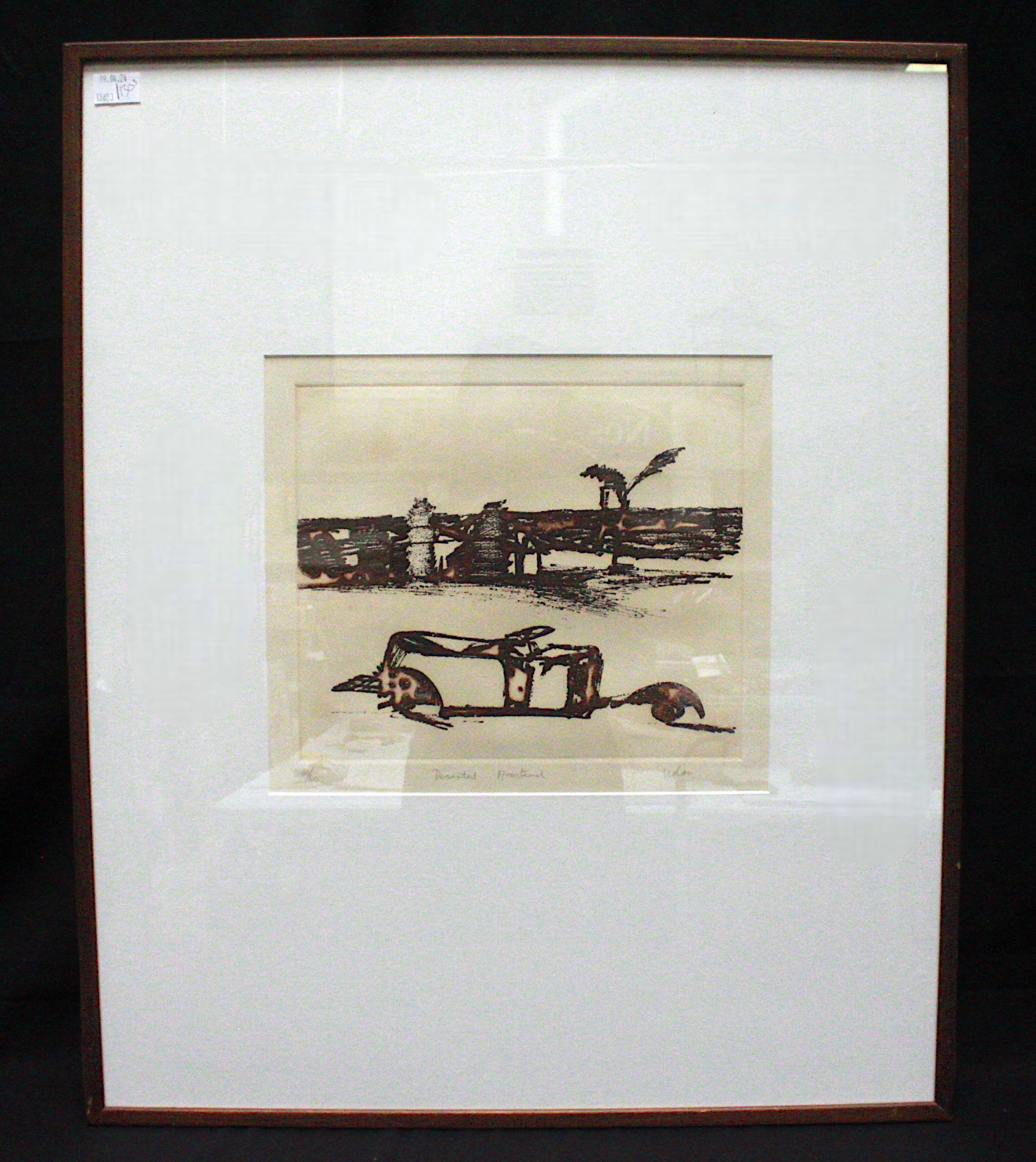 Sidney Nolan (1917 - 1992) ‘Mulka’ from the Dust Suite (1971) etching in red ink, signed and