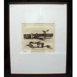 Sidney Nolan (1917 - 1992) ‘Mulka’ from the Dust Suite (1971) etching in red ink, signed and
