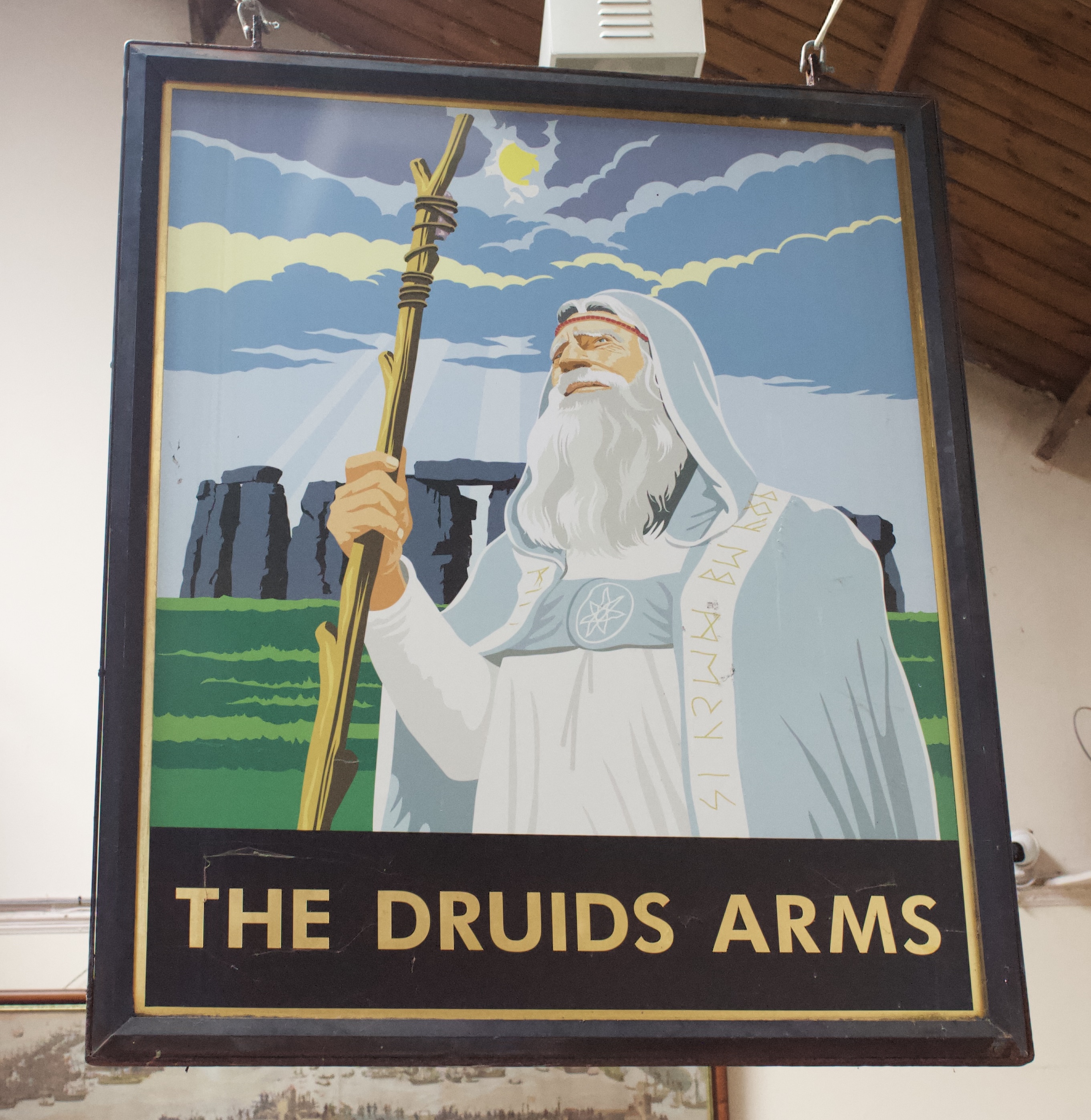 Local Interest: A large two-sided hanging swinging pub sign for 'The Druids Arms', a recently closed - Image 2 of 2