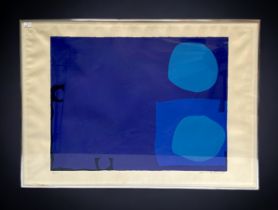 Patrick Heron (British, 1920-1999) ‘Four Blues, Two Discs : April 1970’, signed, dated ‘70’ and