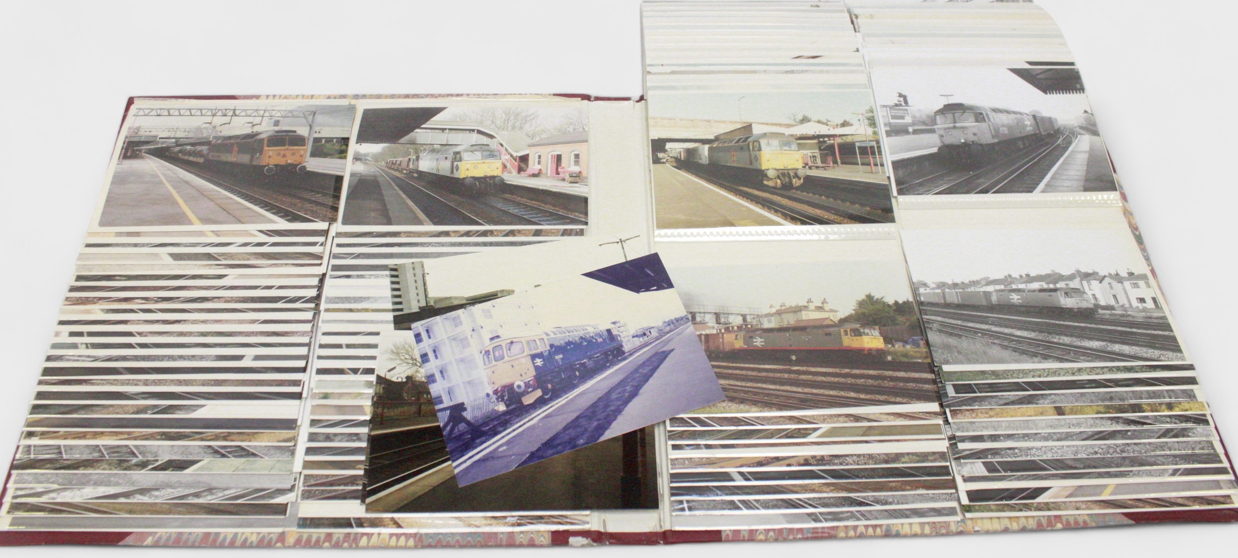 An extensive collection of railway photographs, predominantly trains, monochrome and polychrome, - Image 3 of 5