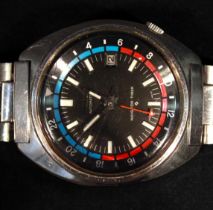 A gents stainless steel Seiko Navigator Timer wristwatch, reference no. 6117-6410, C.1970’s, the