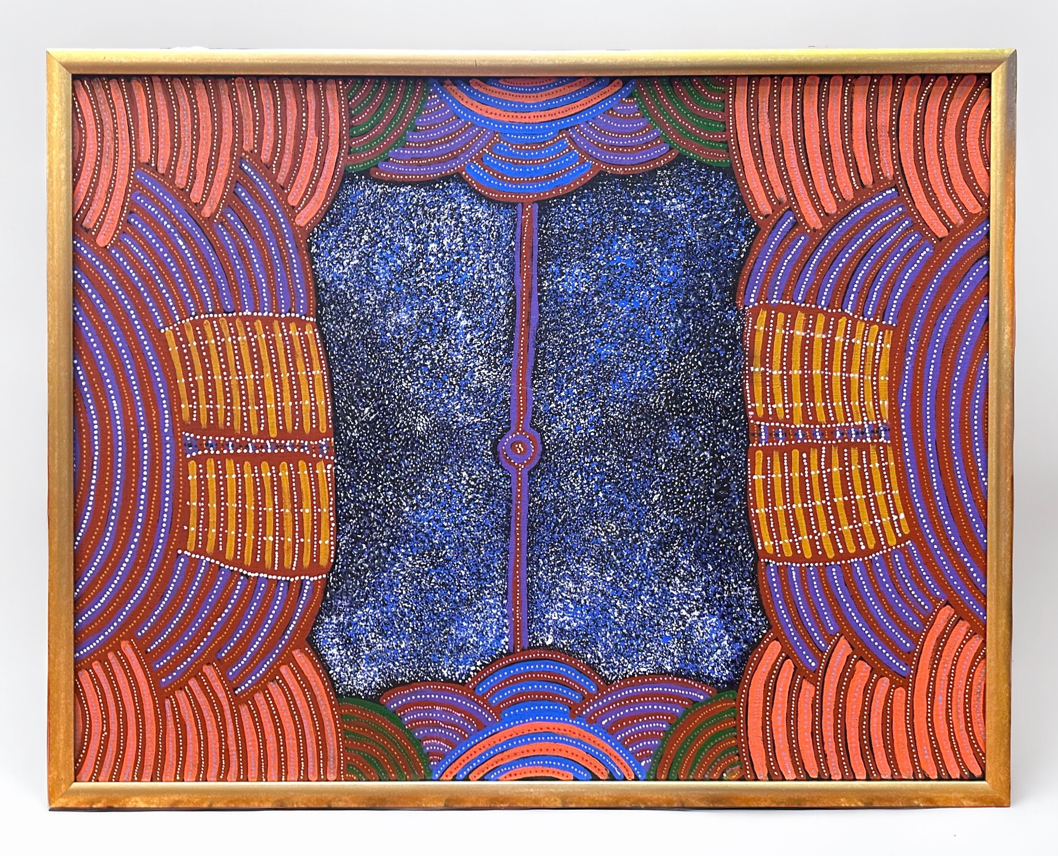 Cindy Wallace Nungaurrayi (Australian b1973), 'Muk Muk Aboriginal Abstract,' acrylic on canvas,