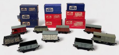 A collection of nineteen various boxed Hornby-Dublo ‘OO’ gauge rolling stock comprising vans,