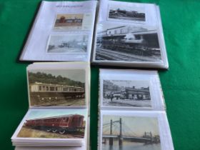 Two small postcard albums and a larger album of images and ephemera related to the West London