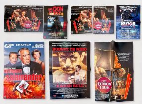 Eight assorted 1970s/80s Crime Thriller film posters, including Raging Bull (1980), starring