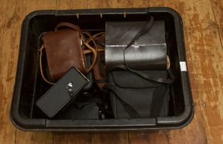 A collection of 14 assorted pairs of binoculars including a pair of San Giorgio ESA 6 x 30, Greenkat