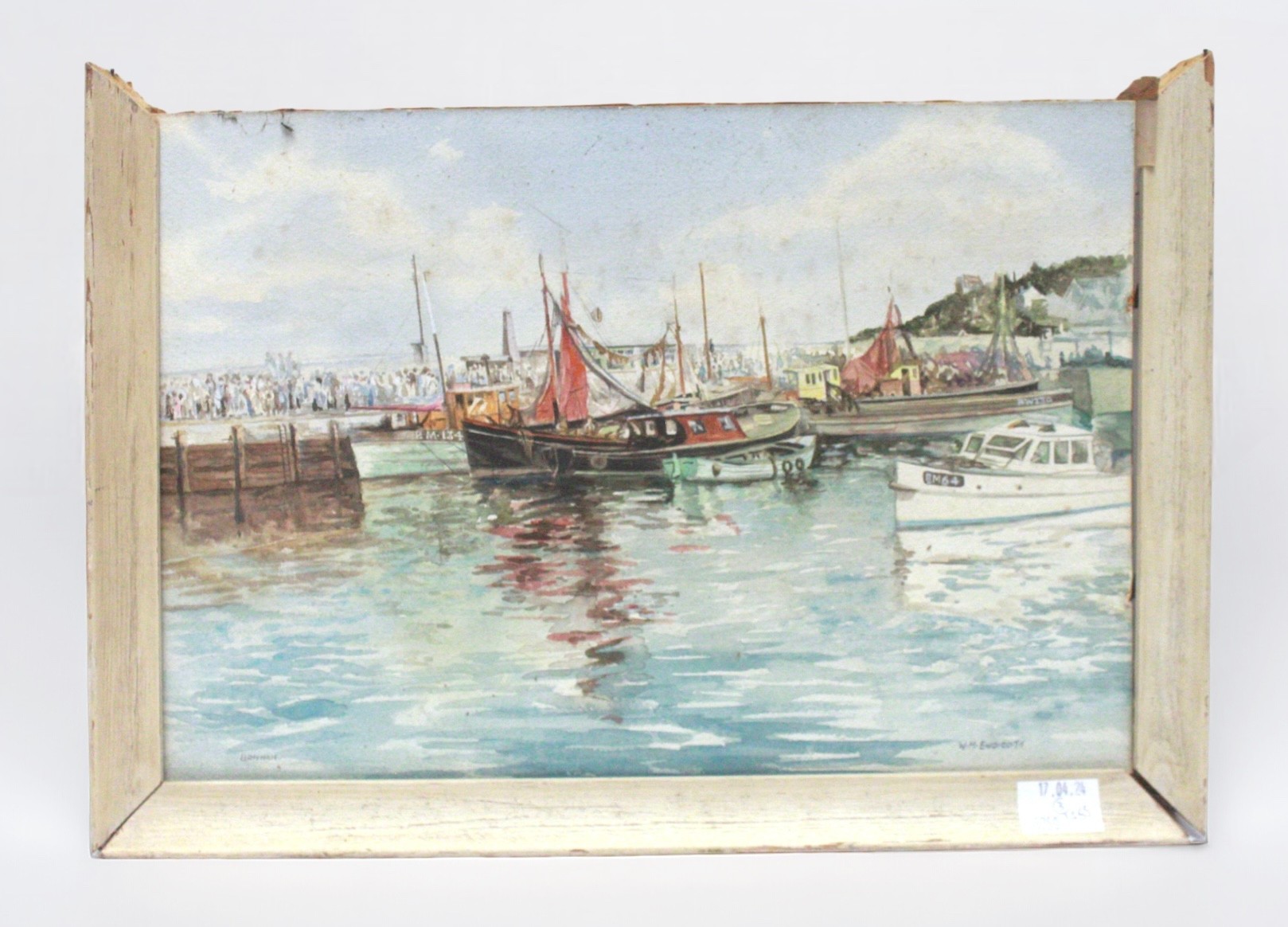 Thomas William Garman Morris Avondale (1860-1935), 'Camber Sussex,' sailing barge and other craft on - Image 2 of 4