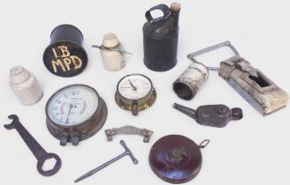 A collection of assorted British Rail railway ephemera and collectables, including an L.M.S. brass-