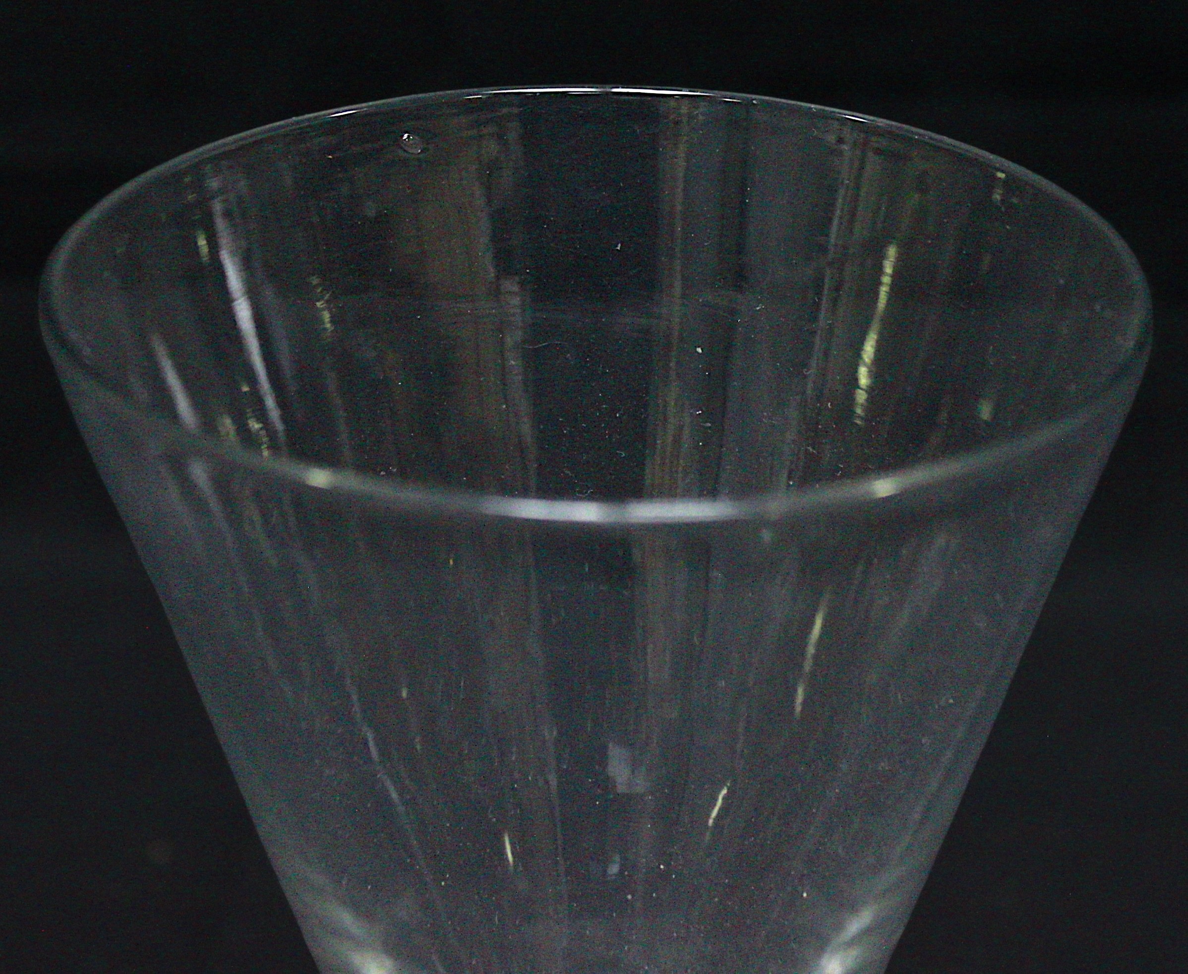 An 18th Century hand-Blown English Ale Glass, with one-piece trumper bowl and drawn teardrop stem, - Image 2 of 3