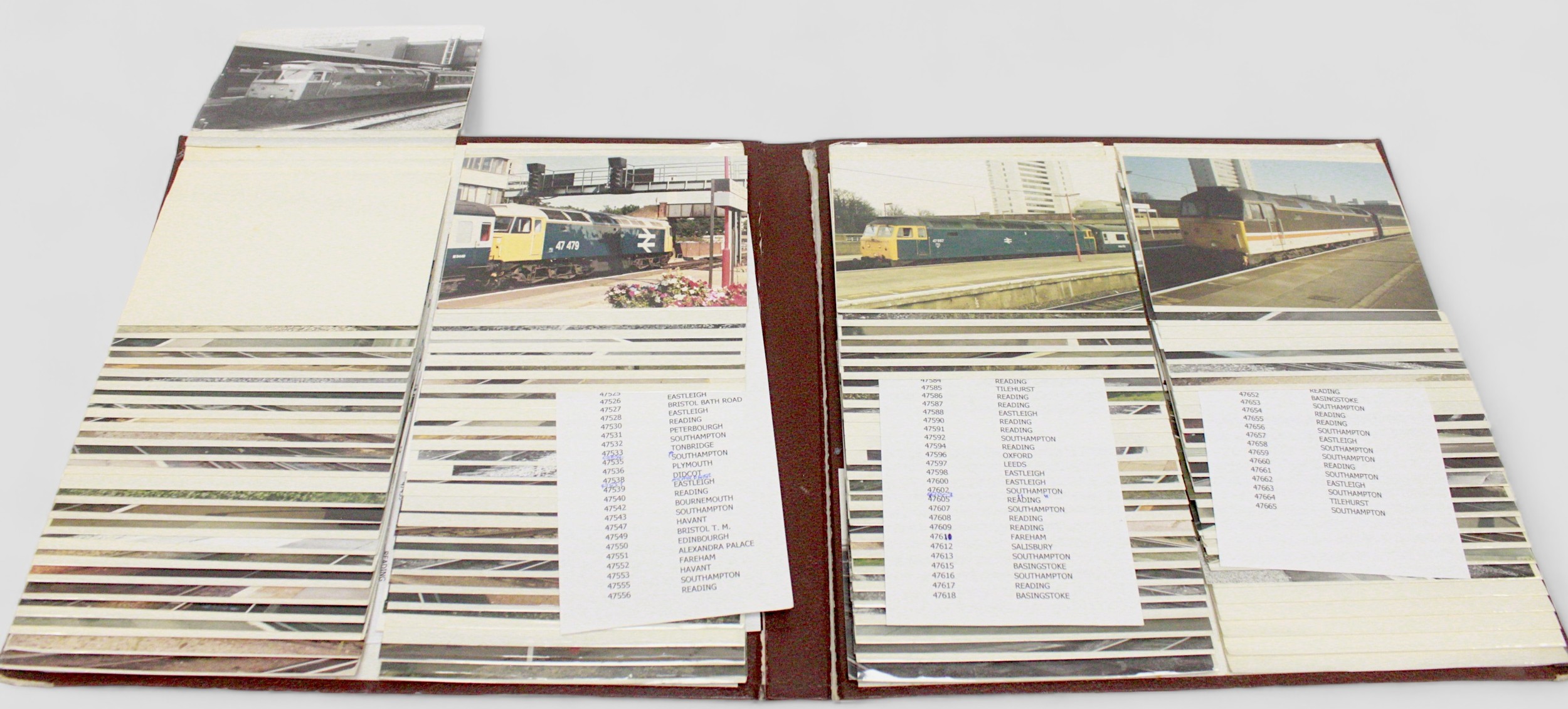An extensive collection of railway photographs, predominantly trains, monochrome and polychrome, - Image 2 of 5