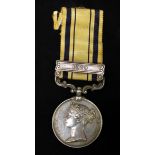 A Queen Victoria South Africa Medal (Zulu & Basuto War) with 1879 Clasp, to 'LIEUT: D.P. ROBERTSON