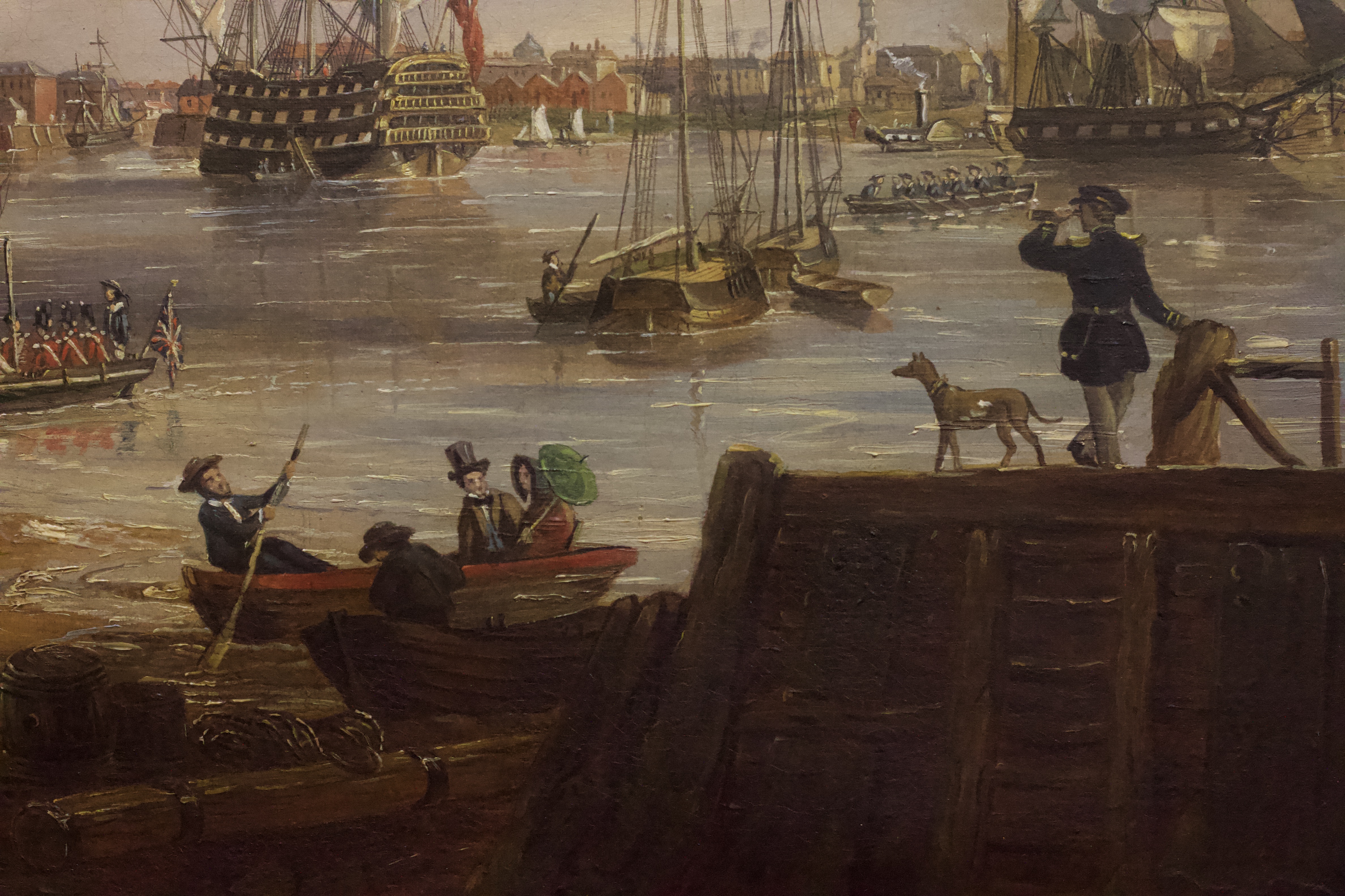 19th Century English School/ style of William Edward Atkins', ‘A large panoramic scene of Portsmouth - Image 4 of 7