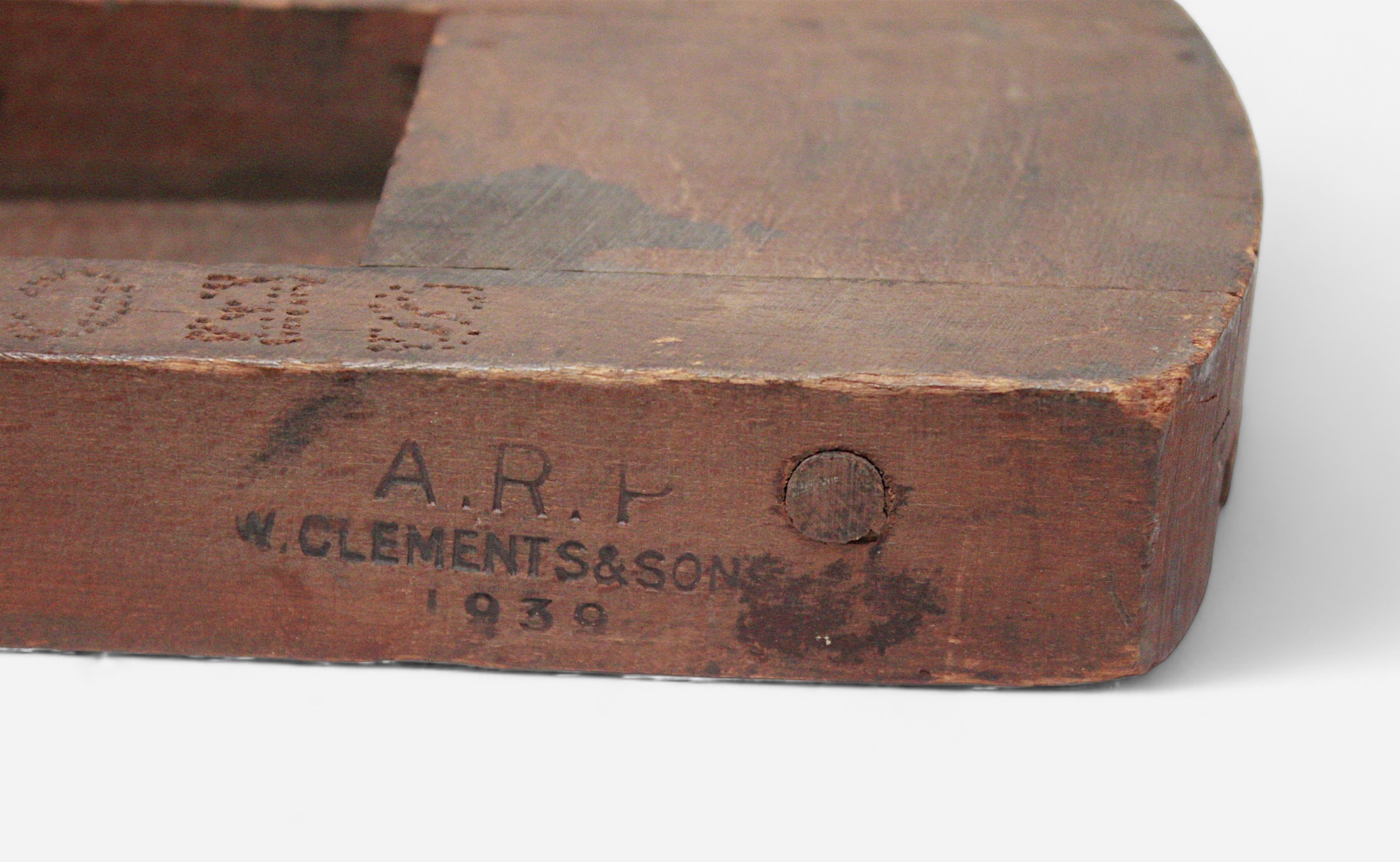 A WW2 Air Raid Precaution handbell, wooden gas alarm stamped 'A.R.P. W. CLEMENTS & Sons, 1939,' - Image 10 of 10