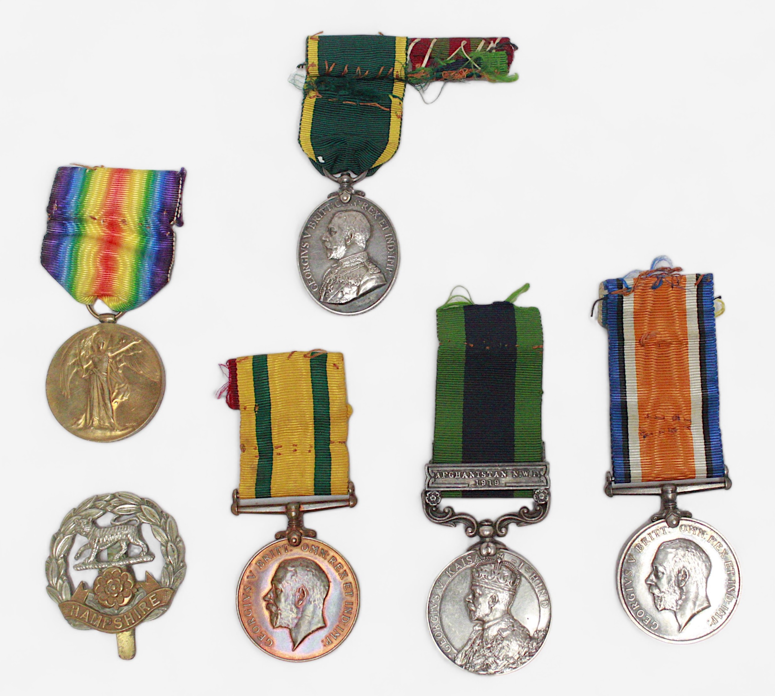 A George V British five-medal group awarded to Serjeant W.C. Samways, Hampshire Regiment,