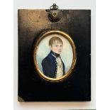 Attributed to Frederick Buck (1771 – c1839/40), A 19th century oval portrait miniature of a young