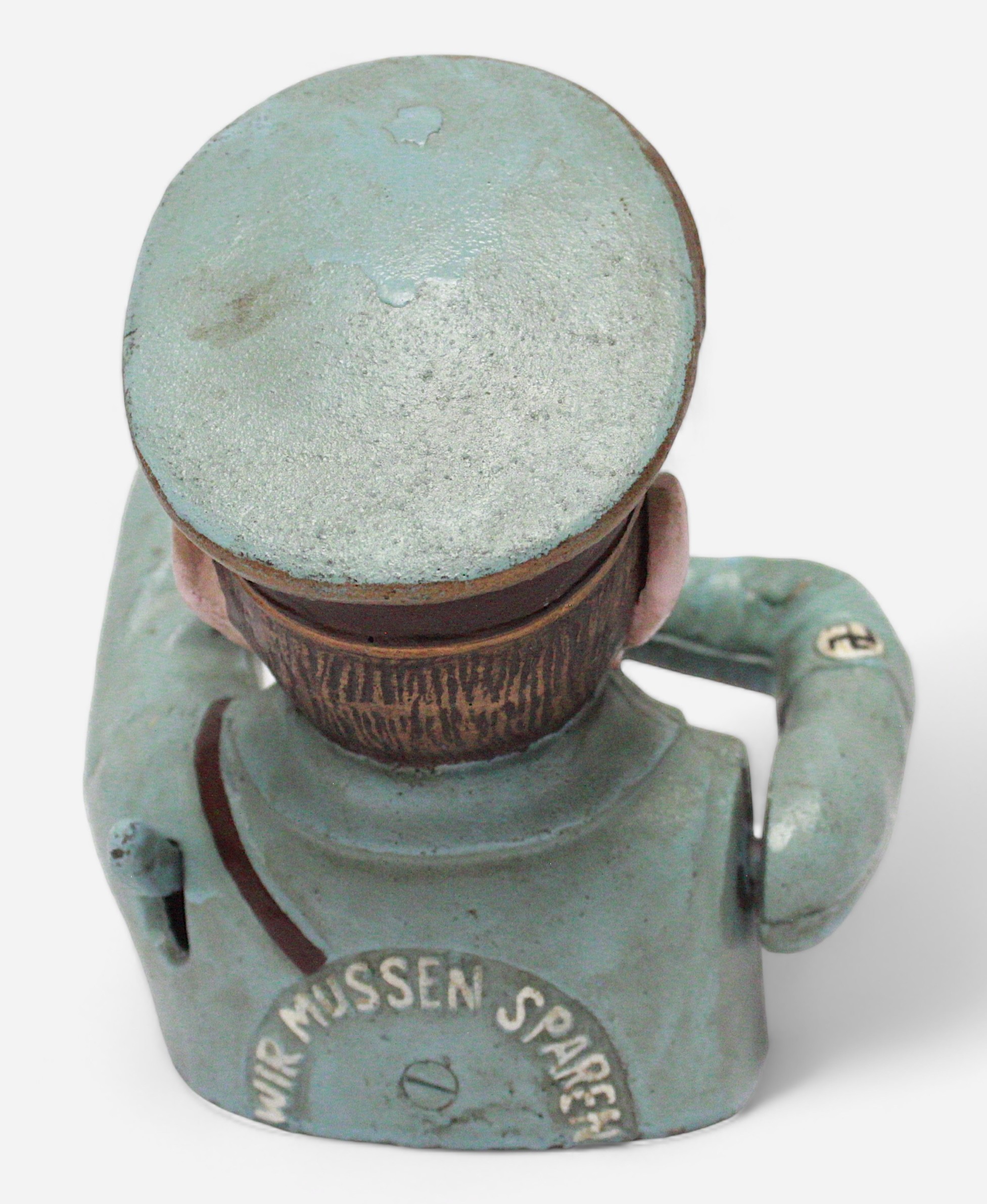 A novelty cast iron money box modelled as Adolf Hitler, inscribed Hamburg 1936 to base, 17cm tall - Image 3 of 3