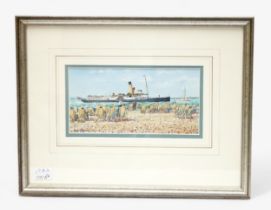 Colin M. Baxter (b.1963), ‘The Passenger Ship The Portsdown Passing Southsea Beach Circa 1930,’ (The