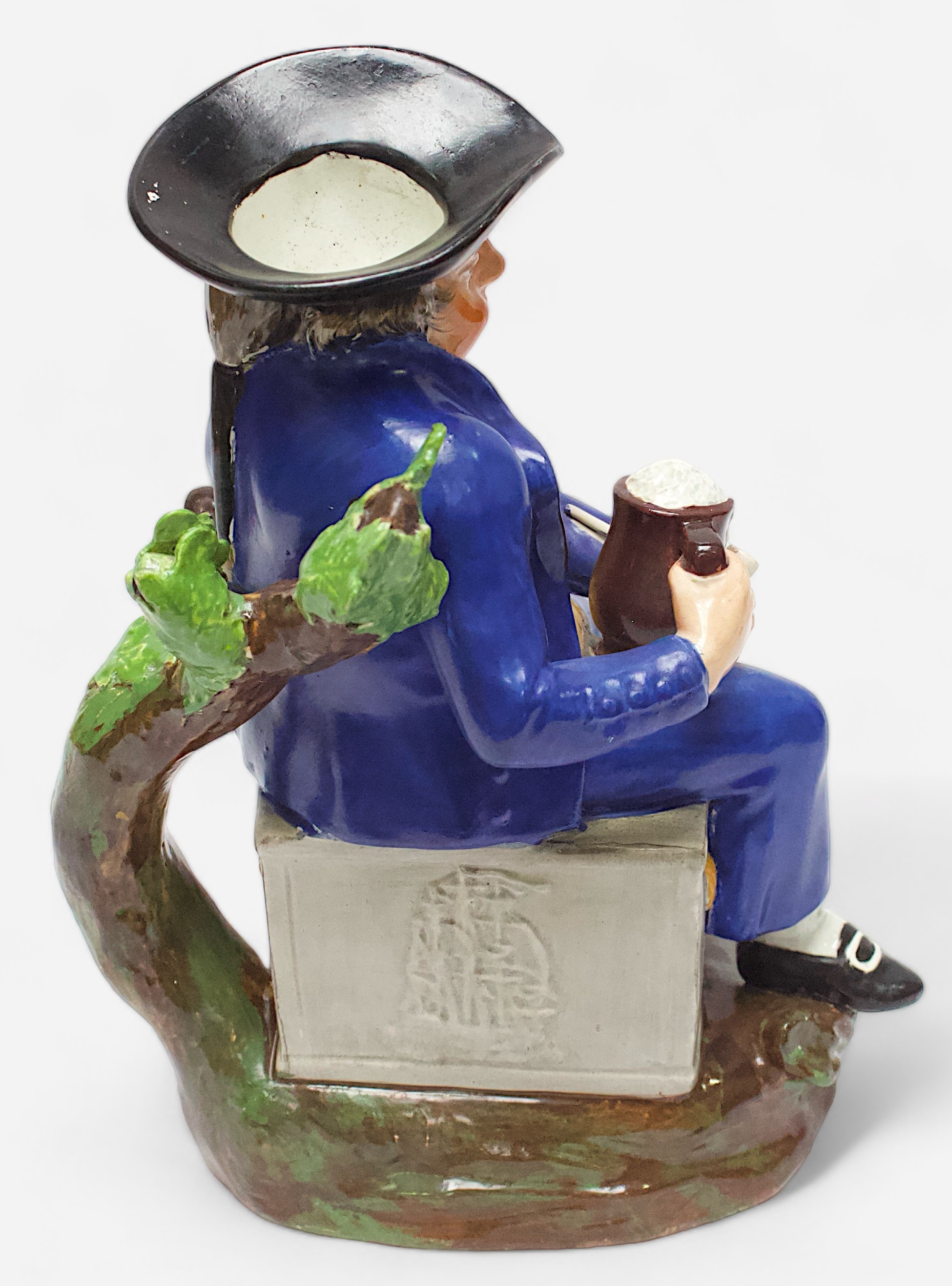 A 19th Century unmarked and heavily potted Staffordshire Pearlware toby jug of an ‘American Sailor,’ - Image 2 of 4