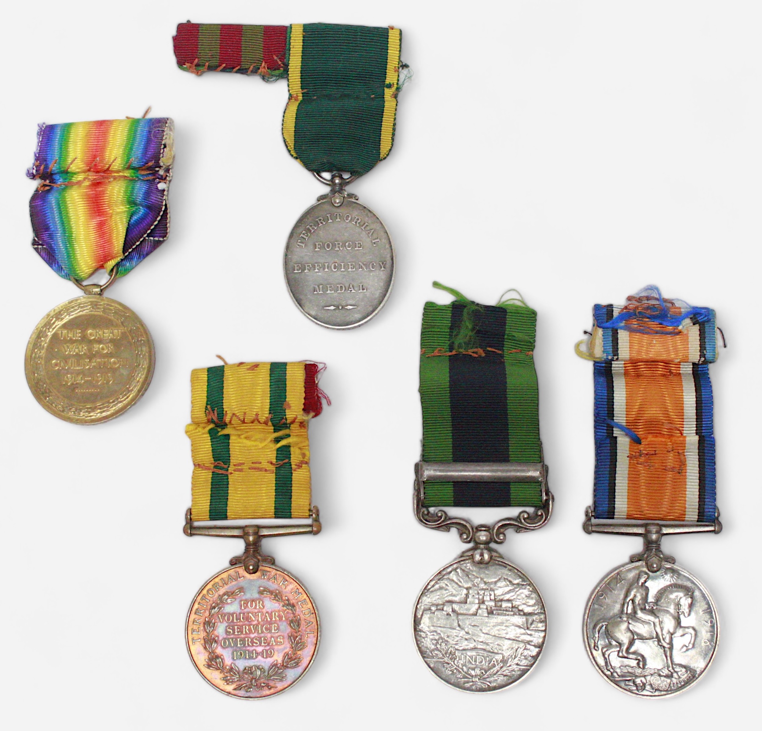 A George V British five-medal group awarded to Serjeant W.C. Samways, Hampshire Regiment, - Image 2 of 2