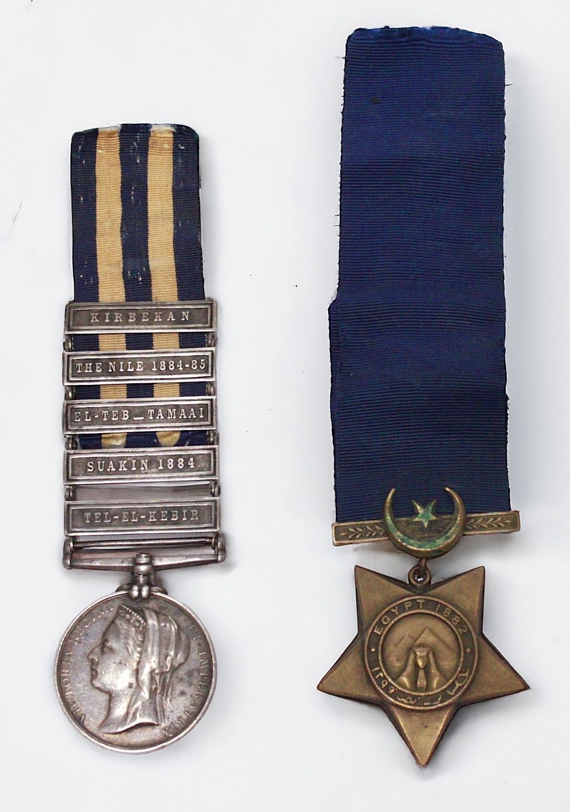 A Queen Victoria Egypt 1882 Medal with five Clasps for TEL-EL-KEBIR, SUAKIN 1884, EL-TEB-TAMAAI, THE