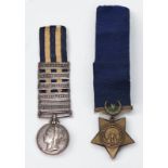 A Queen Victoria Egypt 1882 Medal with five Clasps for TEL-EL-KEBIR, SUAKIN 1884, EL-TEB-TAMAAI, THE