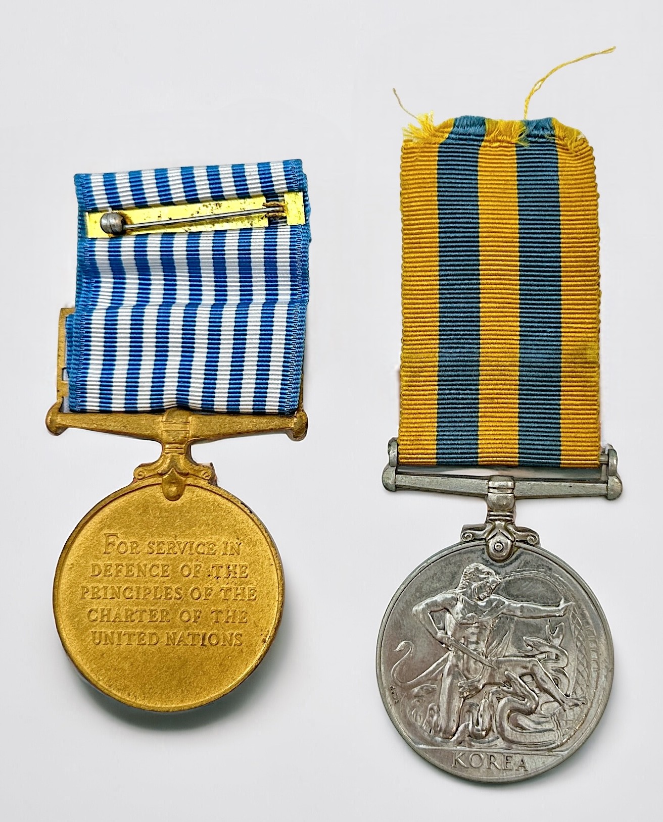 A Royal Army Service Corps Korea Medal and UN Korea Medal to T/22774586 DVR. T.N. EYNON. R.A.S.C. - Image 2 of 2
