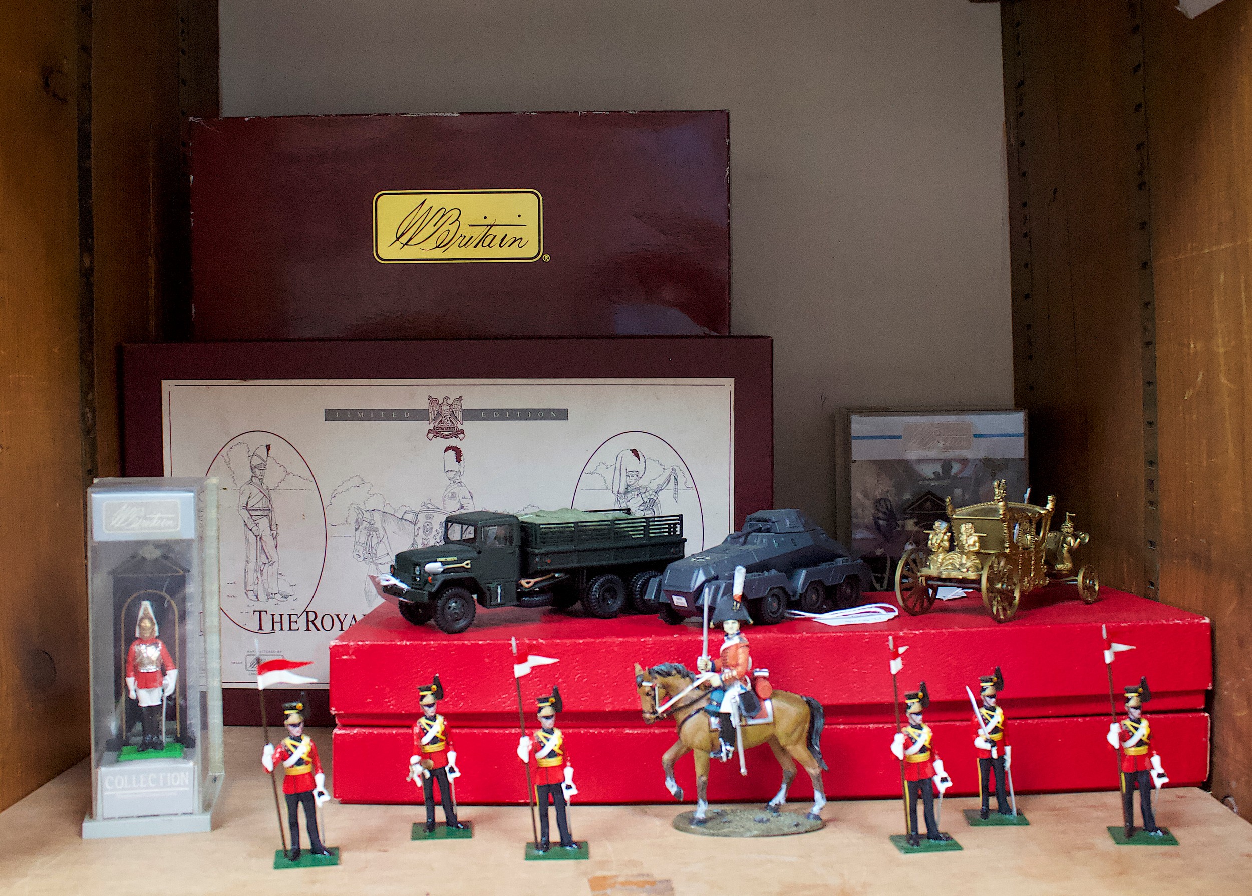 A collection of boxed hand-painted lead military figure sets, comprising mostly W. Britains, to