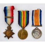 WW1 Trio with 1914 Mons Star to 9785 PTE. J.W. HUFTON King's Own Yorkshire Light Infantry, listed
