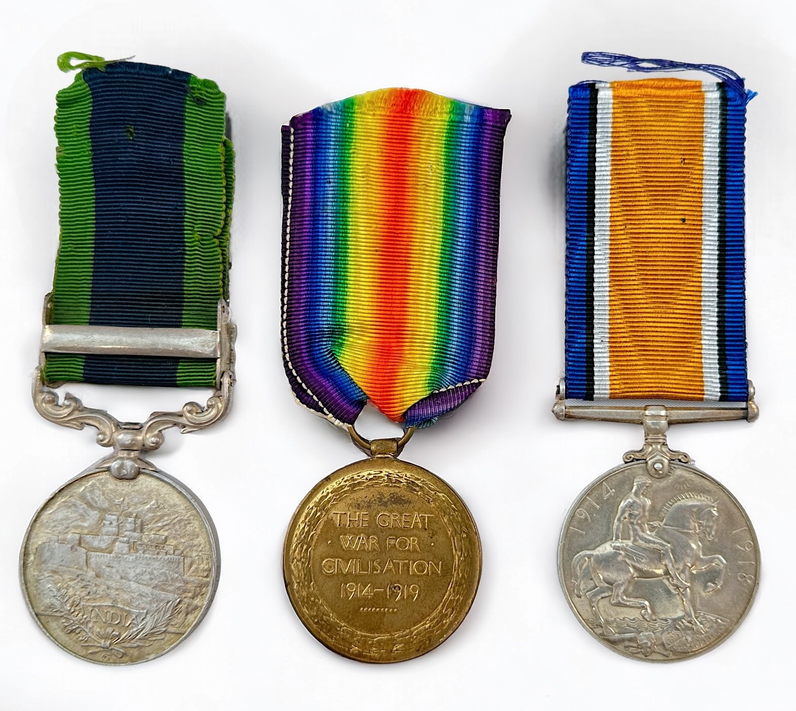 A Queen's Royal Regiment group of three to 4741 Pte F. Slaughter, comprising WW1 War Medal and - Image 2 of 2