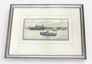Colin M. Baxter (b.1963), ‘Harbour Cruise Three Shillings, Training Ship Foudroyant off Gosport,
