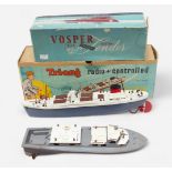 A V-Models Vosper RAF crash tender in original box, together with a Tri-and radio controlled cargo