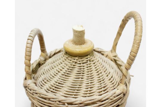 A Royal Navy Pusser's Rum stoneware pottery flagon in twin-handled wicker-work outer jacket ( - Image 2 of 2